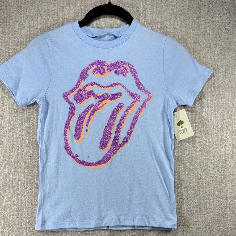 Tucker + Tate Kids Light Blue Tee Rolling Stones Graphic Tee M